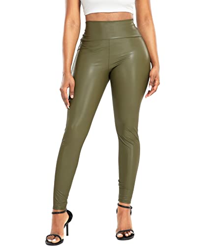 Leggings de piel de imitación moldeadores para evitar la rigidez