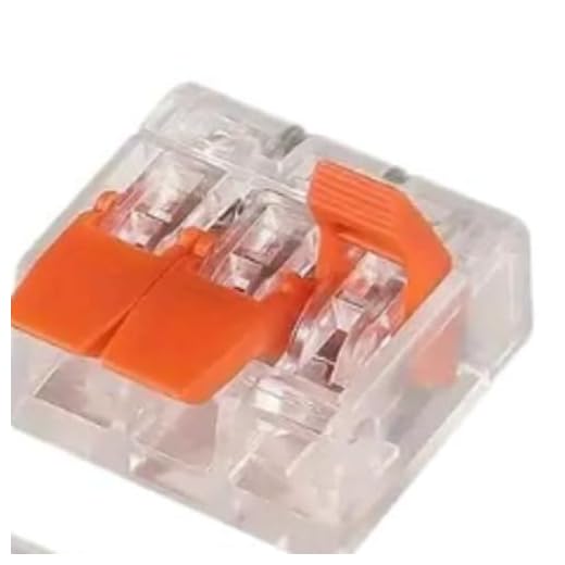 6Pcs Quick Connect Wire Connector Kit, 3 Port Compact Reusable Terminal Blocks,Quick Connect Termination