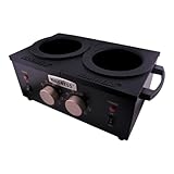 Waxness Professional Double Wax Heater WN-5002 E Black Elite Series 2 X 1 lb 2 Years Warranty