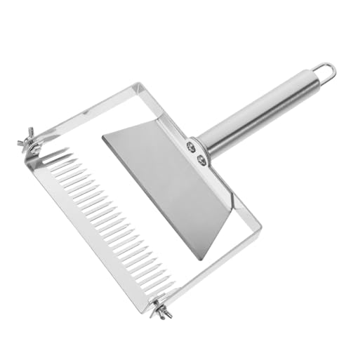 KONTONTY Edelstahl Honigschaber Mit Zähnen Praktisches Imkereigerät Aus Langlebigem Edelstahl Scharf Und Ergonomisch Für Effizientes Honigschaben Für Professionelle Imker Und Bienenzucht Im