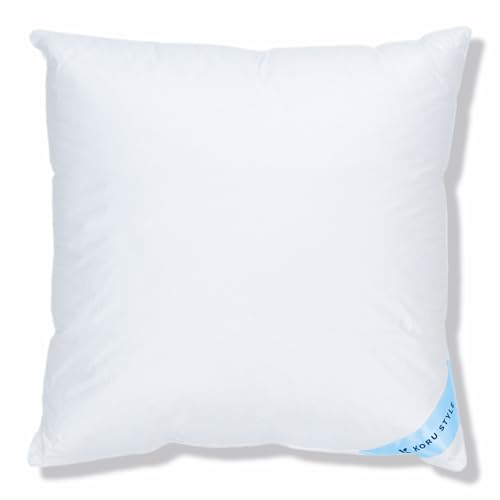 Koru Style Premium 3 Kammer Kopfkissen 80x80 Daunen – Größe 80x80 cm - Federkissen Daunenkissen – Daunen und Gänsefedern - Kissen 80x80 – Füllgewicht 1300g – Härtegrad: medium
