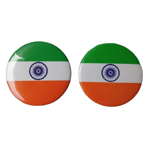 PartyFlex Indian Flag Brass Laminated Lapel Pin/Brooch/Badge for Independence Day (Pack of 2) (B08PKWSDQG) Amazon Price History, Amazon Price Tracker