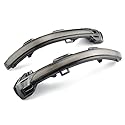 YannnnV12 Auto Rückspiegel Blinker Für VW Arteon 2016-2017,1 Paar Auto-Rückspiegel, Blinker, Seitenspiegelleuchte Spiegelblinker,B-Smoky Black