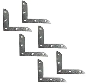 hydur Set of 6 Pcs Iron 90 Degree Joint Right Angle L Shape Corner for Wood Chair, Doors, Box, Furniture, Board Window Furniture Corners Joint