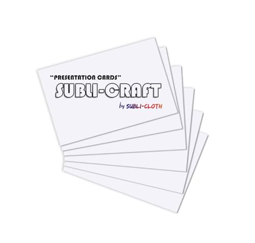 Subli-Craft Presentation Cards Cardboard Sublimation Pack x 100 Units by Subli-Cloth (Rectangular)