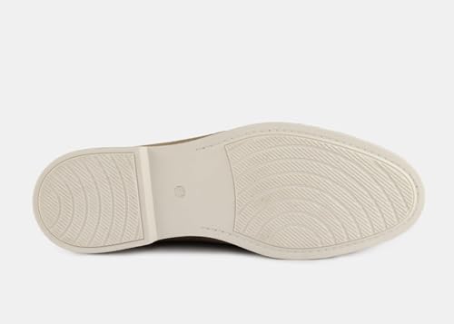 Men's Suede Slip-On Loafers, Taupe with White Sole, Casual Comfort Moccasin Style3