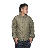 Brooklyn Armed Forces U.S. Navy A2 Deck Jacket, Reproduction Olive Drab MEDIUM