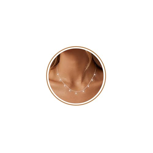 Halora Collier Femme Argent 925, Collier Ras-De-Cou, Bijoux En Argent, Cadeau Pour Femme, MèRe Avec Zirconium