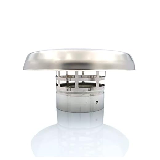 TYGERIX® Comignolo Verticale Fumi in Acciaio da 80 mm | Cappello Cinese Canna Fumaria Stufe Legna, Pellet e Caldaie | Fumaiolo Resistente al Calore | Griglia Antintrusione | Il Top
