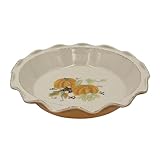 Pfaltzgraff Plymouth Autumn Harvest Pumpkin Pie Stoneware Baking Dish, 10.5 Inch