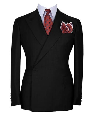 Men's One Button Suit Jacket Slim Fit Notch Lapel Tuxedo for Business Wedding Party Only a Blazer