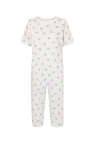 Confezioni_Emy Pyjama intégral médical été unisexe – Grenouillère adulte coton 100% à manches et jambes courtes – Pyjama dos zip seniors – Taille S...