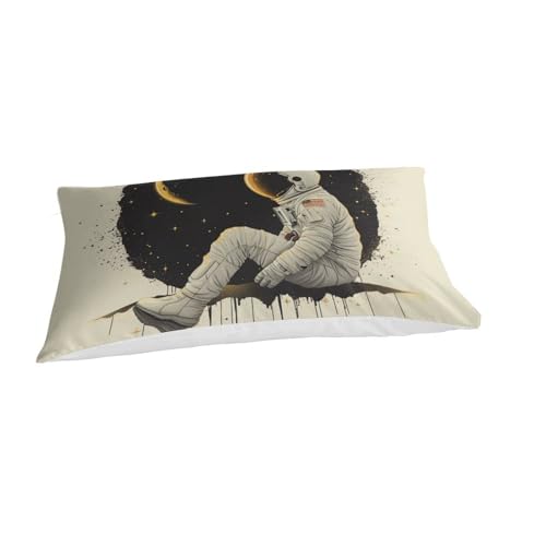 Housse de couette astronaute microfibre facile à laver avec fermeture éclair pour lit ado - 3