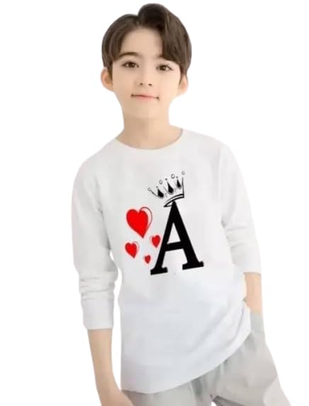 Image of Kids Boys Printed Round Neck Stylish Polyester T-Shirt