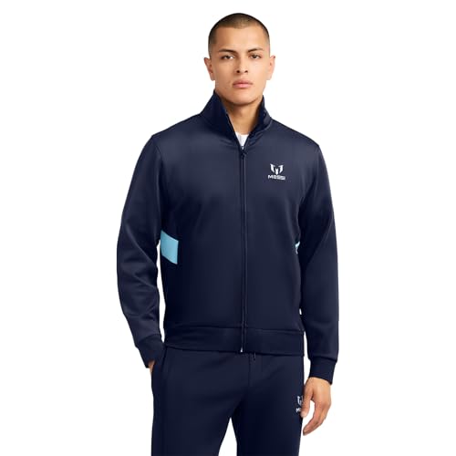 Image of Messi Men's Lifestyle Track Jacket, Zip-up Outerwear for Adults | Comfortable Fit