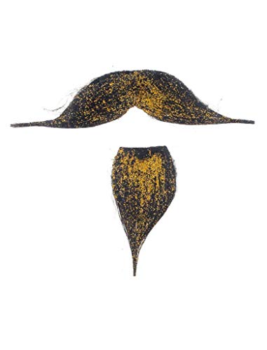 bigote con perilla de oro