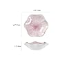 JAMEND CLXP Lotus Leaf Shape Decorative Ring Tray, Small Key Bowl, Ceramic Trinket Tray Jewelry Dish Organizing Necklace Earrings, Home Decoration for Mom Best Friend Sister, Pink. #2