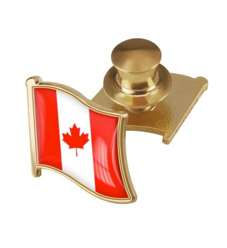 Image of vmcoatdu Country Flag Backs Locking Pin Keepers Locking Clasp Pin Badge International Travel Brooch Metal Alloy Souvenir Pin 0.75x0.7 Inch Small Pin
