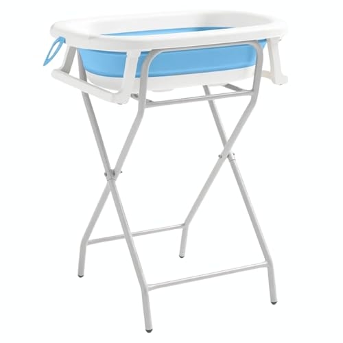 Banheira Para Bebê Dobrável 3 em 1 Com Suporte e Assento 45L Azul Pipdip Banheira Para Bebê Dobrável 3 em 1 Com Suporte e Assento 45L Azul Pipdip