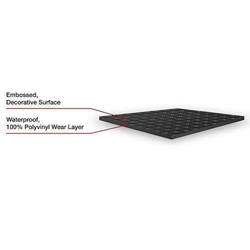 G-Floor Lite 7\'6\" x 14\' Diamond Tread Rollout Garage Flooring in Slate Grey
