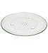 Quailitas Plateau micro-ondes - Plateau tournant en verre pour micro-ondes 315 mm avec 3 fixations, plaque résistante aux rayures
