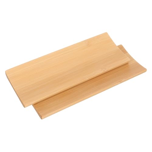Plato japonés elegante para sushi de bambú miniatura 1