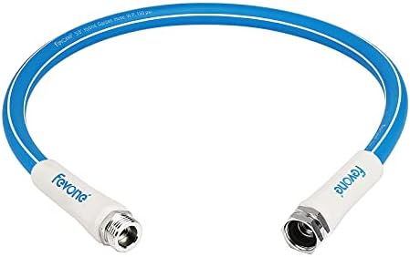 Fevone Garden Hose 3 ft, Drinking Water Safe, 3/4" Solid Aluminum Fittings - No Leak, Hose Reel Leader Hose, Water Hose Connector, Lead In Hose, Connecting Hose for Hose Reel Cart