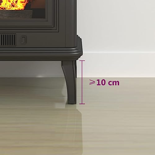 VidaXL Lastra in Vetro per Caminetto 100x60 cm