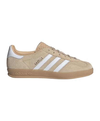 Image of adidas Gazelle Indoor Women's Sneaker's, Magic Beige /Cloud White /Gum, Size 8.5