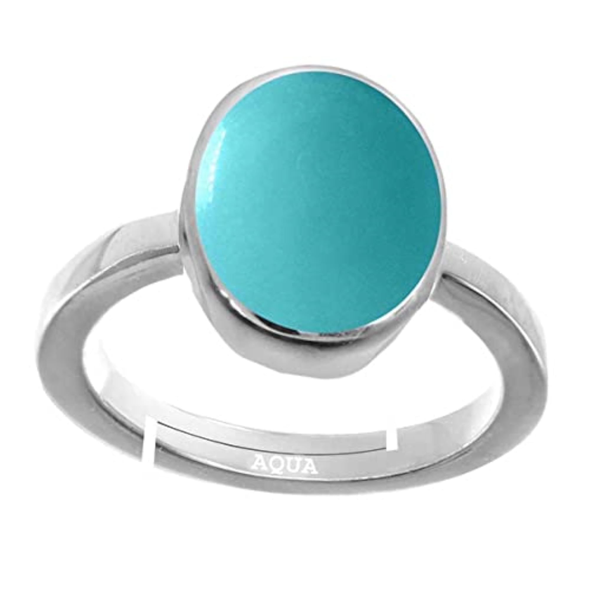Women's Adjustable 925 Silver Turquoise Gemstone Ring
