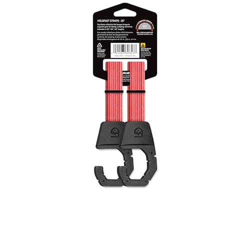 Image of Gear AID Holdfast Bungee Strap, Organize Your Garage and Gear for Biking, Camping, Hunting, Exercise, Paddling and More, Orange Reflective