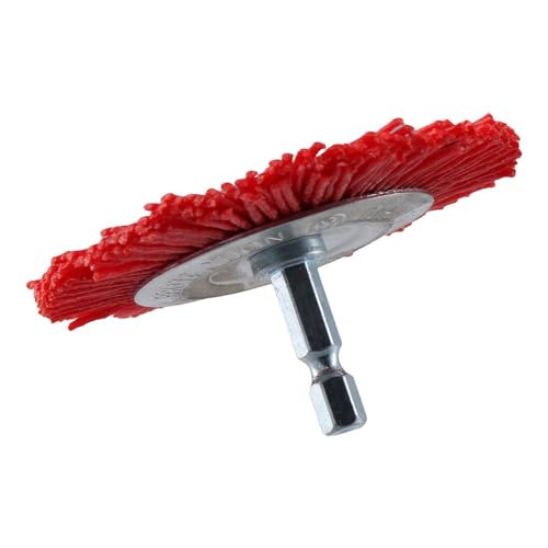 Image of 3Pcs 3Inch Abrasive Nylon Wheel Brush Set,Abrasive Filament Nylon Cup Brush with 1 /4 Inch Hex Shank for Surface Pre-Treatment of Various Metals