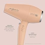 Sèche-cheveux de la série Performa INFINITIPRO PAR CONAIR avec diffuseur et 3 autres accessoires | Sèche-cheveux avec moteur de performance professionnelle | Rose blush | Idéal pour le voyage