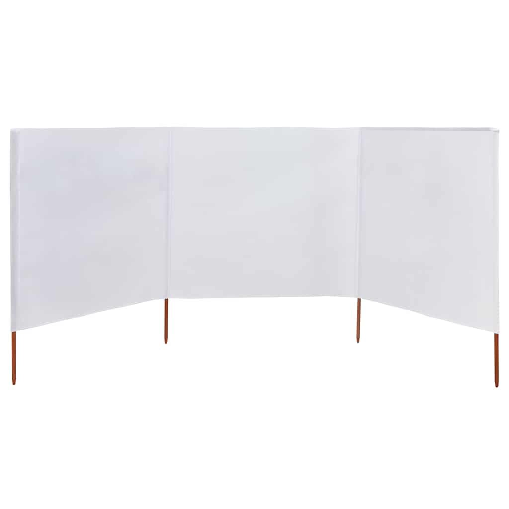 Paravientos Plegable de 3 Paneles para Playa, 400 cm de Largo x 80 cm Alto, Protección y Refugio contra Viento y Brisa, Material Textil No Tejido con Postes de