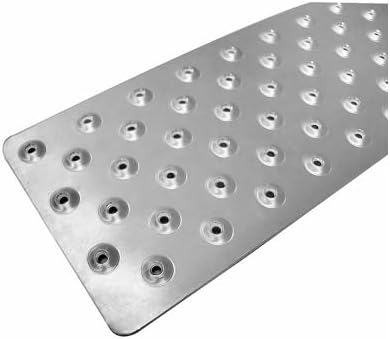 Non Slip Aluminum Stair Tread, Powder Coated Gray, 3.75" x 30" with Color Matching Wood Screws, Each