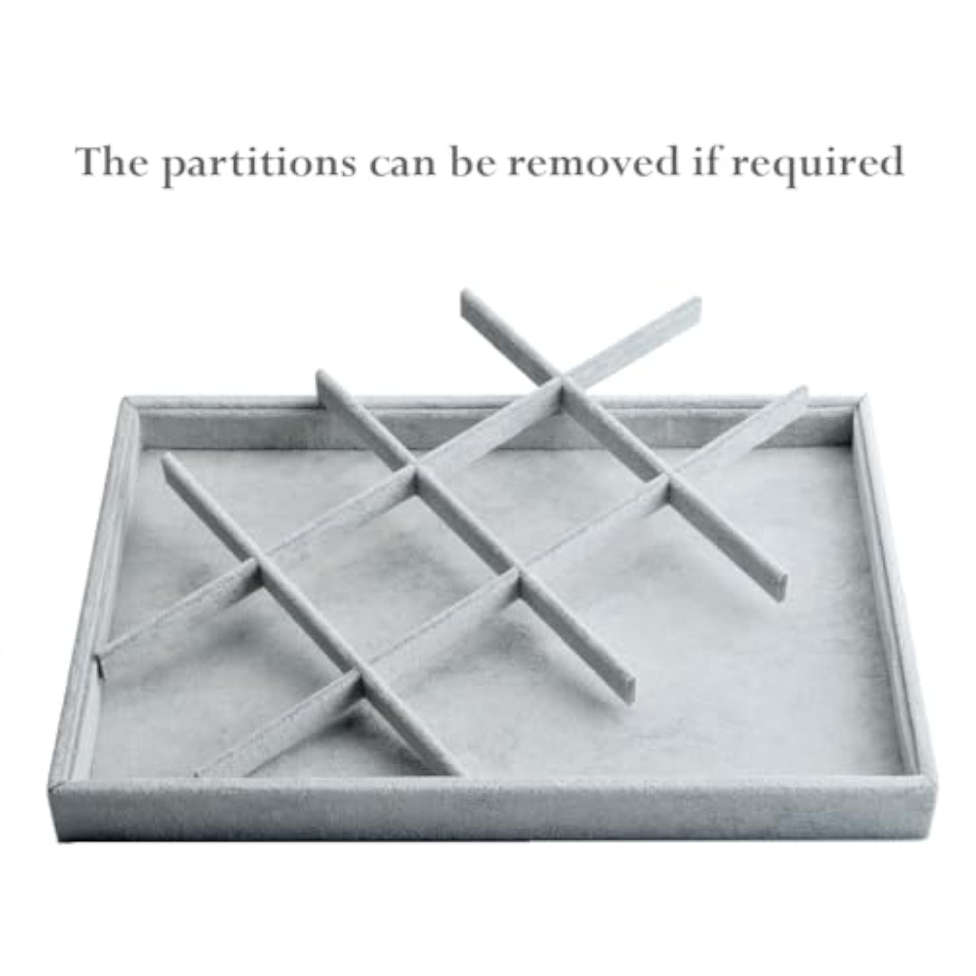 Velvet Stackable Jewellery Display Trays, 12 Grids