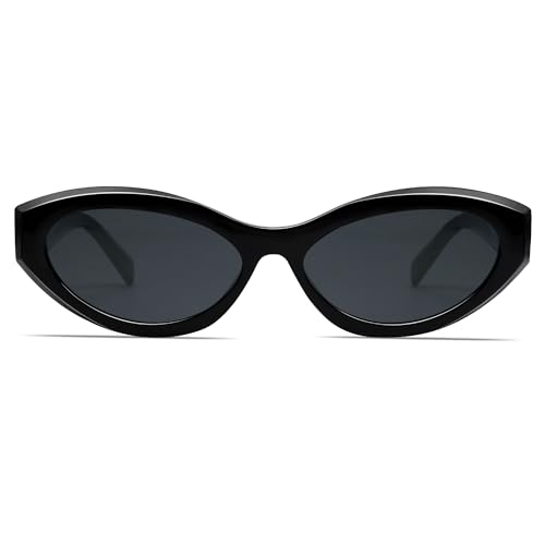 VANLINKER Trendy Small Polarized Cat Eye Sunglasses for Women Thick Oval Shades VL97773