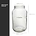 North Mountain Supply 1 Gallon Glass Jar Wide Mouth with Black Plastic Lid - USDA, BPA-Free, Made in the USA - for Fermenting, Storing, Canning, and Much More!