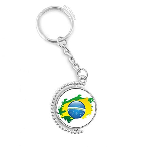 Llavero giratorio con el mapa de Brasil para organizar llaves de forma práctica