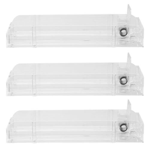 Hoement Expositor de Cigarrillos Automático 3 Piezas Estante para Cigarrillos Pulsador Tamaño 24 CM Capacidad Doble 8 Paquetes Organizador Práctico para Tienda y Automóvil