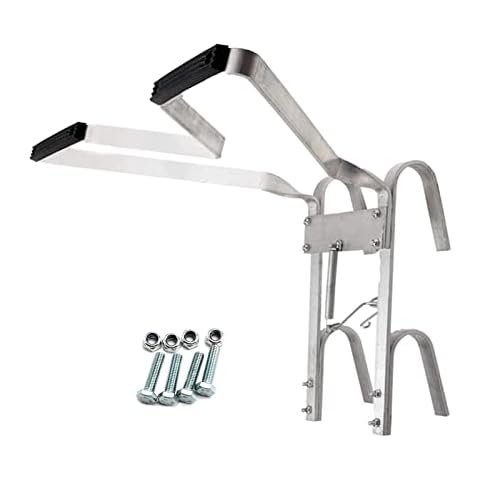 BALLSHOP Ladder Stand Off V-Shaped Universal Ladder Standoff Downpipe Ladder Accessory Aluminum Stabiliser Rubber Bumper Helps Stop Your Ladders Slipping Sideways for Any Environment Cover