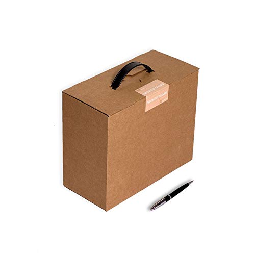 Pack 25 Cajas maletín de 280x130x234mm. con asa para envíos de fácil montaje.