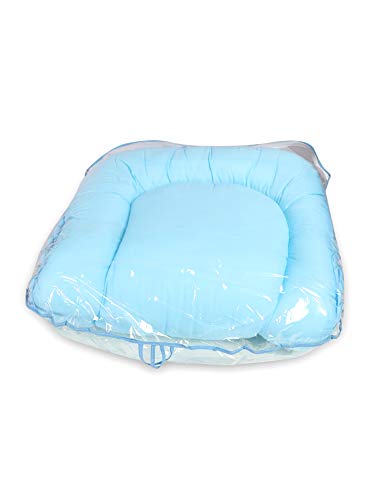 Image of VParents Joy Jumbo XL Blue Cotton Bedding Set & Mosquito Net