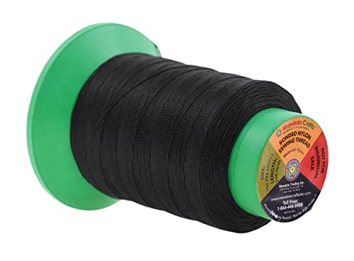 image for Mandala Crafts Bonded Nylon Thread 12 Neutral Colors Heavy Duty Sewing