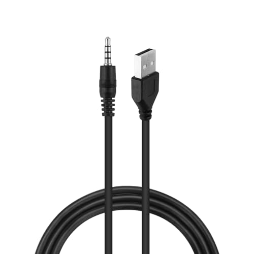 JUGNAW 3.5mm Aux Audio Jack Cable Type A Adapter to 3.5mm Headphone Stereo Cord Audio Male to USB 2.0 Data Sync & Charge Cable for MP3/MP4 Players, Car Audio, Video Recorders, Pocket Speakers