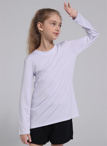 5 Pack: Youth Girls Long Sleeve Shirts Dry Fit Athletic T-Shirts Soft Active Performance Tees Tops for Kids Teens2