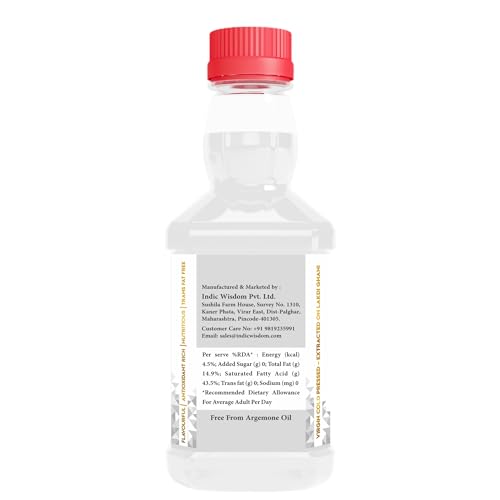 Image of IndicWisdom Wood Pressed Virgin Coconut Oil 200 ml (Cold Pressed Coconut Oil - Extracted on Wooden Churner)