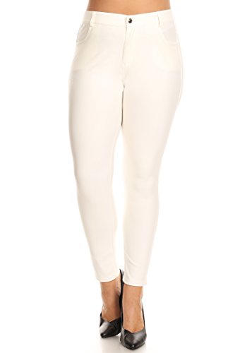 ICONOFLASH Women's Ponte Knit Stretch Skinny Trouser Pants4