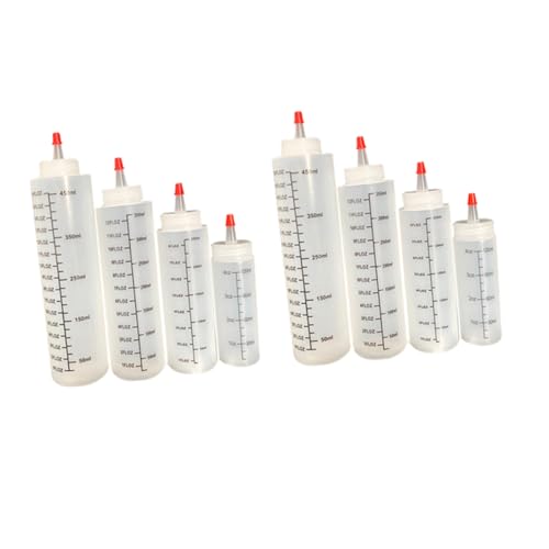 NAMOARLY 8Pcs Squeeze Condiment Bottles Plastic Dispenser for Sauces Ketchup Salad Dressings Lightweight Easy to Squeeze for Home Parties