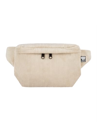 PP-Berlin Eckige Cord Bauchtasche Damen & Herren Beige 3 Fächer handmade &...